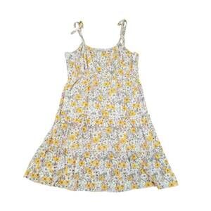 NEW WINSLOW COLLECTION women's floral tie sleeve sun dress - plus in yellow